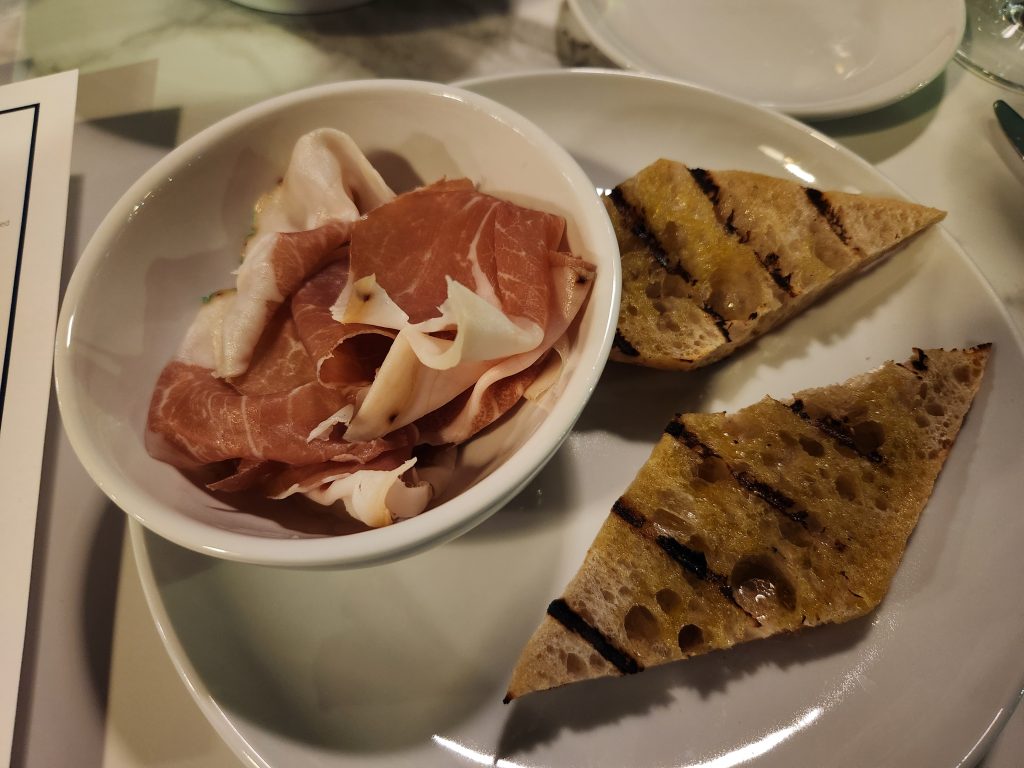 prosciutto and bread